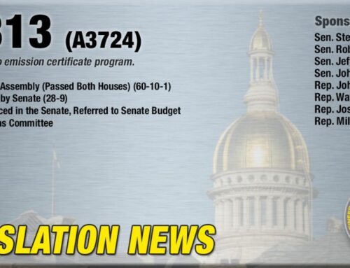 Legislation Update: S-2313 Establishes zero emission certificate program.